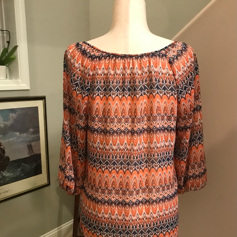 MAX STUDIO Women’s “Boho” Peasant Top Blouse Size Medium - Picture 4 of 8